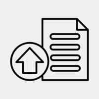 Icon upload. Internet network elements. Icon in line style. vector