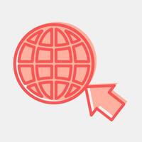 Icon internet. Internet network elements. Icon in two tone style. vector