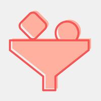 Icon filter. Internet network elements. Icon in two tone style. vector