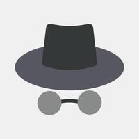 Icon incognito mode. Internet network elements. Icon in flat style style. vector