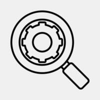 Icon search engine. Internet network elements. Icon in line style. vector