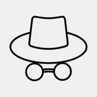 Icon incognito mode. Internet network elements. Icon in line style. vector
