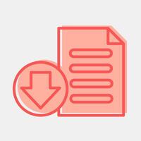 Icon download. Internet network elements. Icon in two tone style. vector