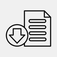 Icon download. Internet network elements. Icon in line style. vector