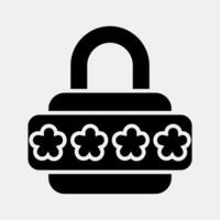 Icon password. Internet network elements. Icon in glyph style. vector