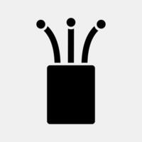 Icon optical fiber. Internet network elements. Icon in glyph style. vector