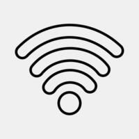 Icon wifi. Internet network elements. Icon in line style. vector
