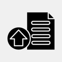 Icon upload. Internet network elements. Icon in glyph style. vector