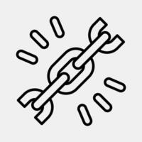 Icon url. Internet network elements. Icon in line style. vector