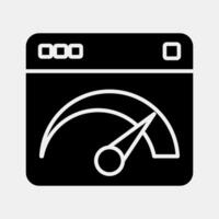 Icon internet speed. Internet network elements. Icon in glyph style. vector