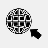 Icon internet. Internet network elements. Icon in glyph style. vector