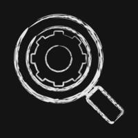 Icon search engine. Internet network elements. Icon in chalk style. vector