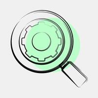 Icon search engine. Internet network elements. Icon in color spot style. vector