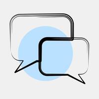 Icon chat. Internet network elements. Icon in color spot style. vector