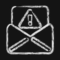 Icon spam. Internet network elements. Icon in chalk style. vector
