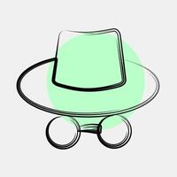 Icon incognito mode. Internet network elements. Icon in color spot style. vector