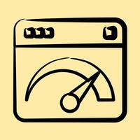 Icon internet speed. Internet network elements. Icon in hand drawn style. vector