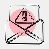 Icon spam. Internet network elements. Icon in color spot style. vector