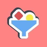 Sticker filter. Internet network elements. vector