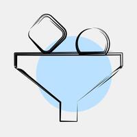 Icon filter. Internet network elements. Icon in color spot style. vector