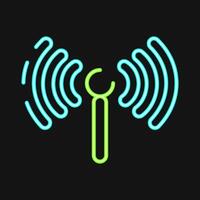 Icon hotspot. Internet network elements. Icon in neon style. vector