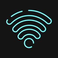 Icon wifi. Internet network elements. Icon in neon style. vector