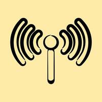 Icon hotspot. Internet network elements. Icon in hand drawn style. vector