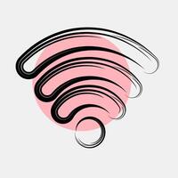 Icon wifi. Internet network elements. Icon in color spot style. vector
