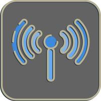 Icon hotspot. Internet network elements. Icon in embossed style. vector