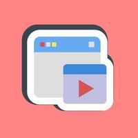 Sticker ads. Internet network elements. vector
