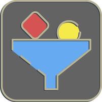 Icon filter. Internet network elements. Icon in embossed style. vector
