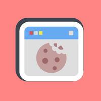 Sticker cookies. Internet network elements. vector