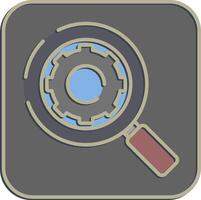 Icon search engine. Internet network elements. Icon in embossed style. vector