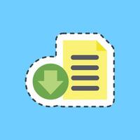 Cutting line sticker download. Internet network elements. vector