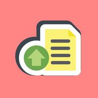 Sticker upload. Internet network elements. vector