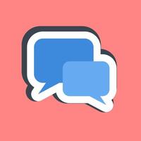 Sticker chat. Internet network elements. vector
