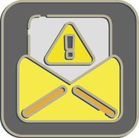 Icon spam. Internet network elements. Icon in embossed style. vector
