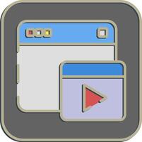 Icon ads. Internet network elements. Icon in embossed style. vector