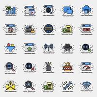 Icon set of internet. Internet network elements. Icon in MBE style. vector