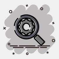 Icon search engine. Internet network elements. Icon in comic style. vector