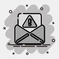 Icon spam. Internet network elements. Icon in comic style. vector