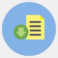 Icon download. Internet network elements. Icon in color mate style. vector