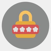 Icon password. Internet network elements. Icon in color mate style. vector