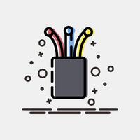 Icon optical fiber. Internet network elements. Icon in MBE style. vector