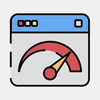 Icon internet speed. Internet network elements. Icon in filled line style. vector