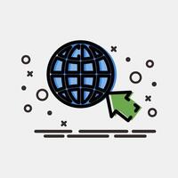 Icon internet. Internet network elements. Icon in MBE style. vector