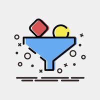 Icon filter. Internet network elements. Icon in MBE style. vector