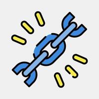 Icon url. Internet network elements. Icon in filled line style. vector
