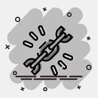 Icon url. Internet network elements. Icon in comic style. vector