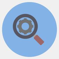 Icon search engine. Internet network elements. Icon in color mate style. vector